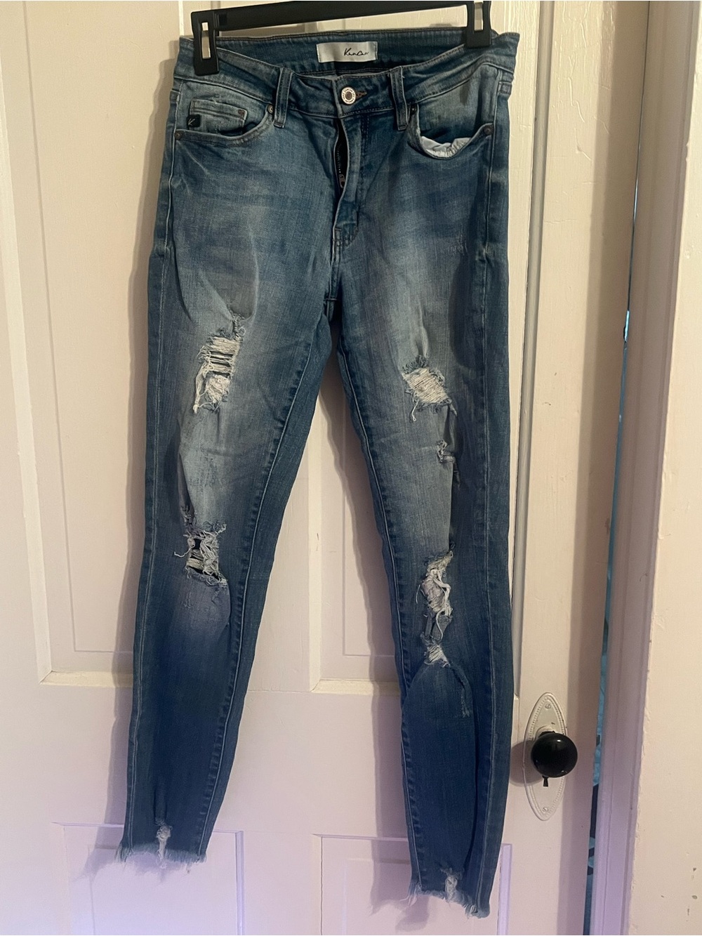 KanCan Distressed Dark Blue Skinny Jeans